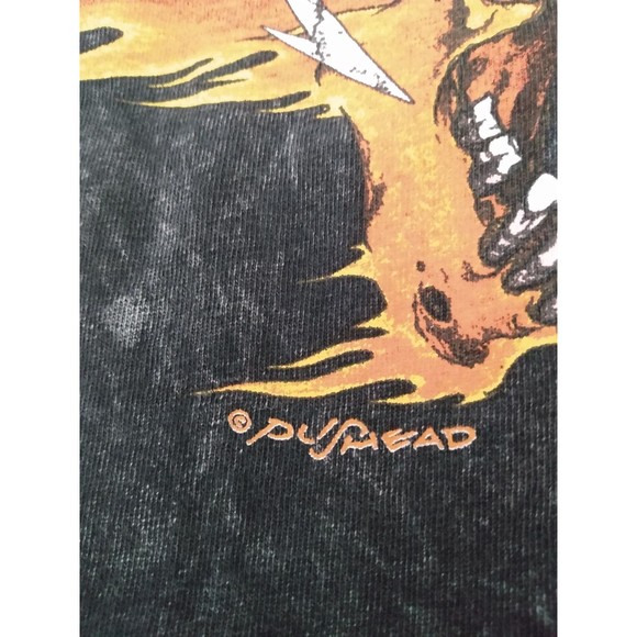Metallica Punk Rock Metal Band Pushead Flaming Skull Dark Shirt 2020 S M - Picture 8 of 8